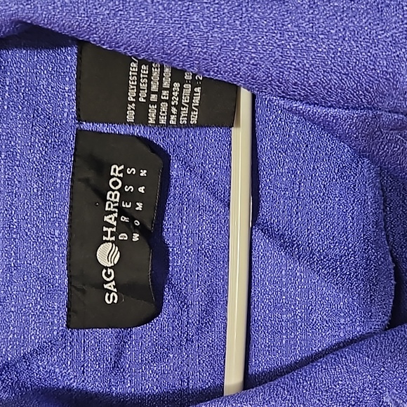 Sag Harbor Dress Jacket Shirt Purple Size 20W Button Down Top #W-536 - Picture 2 of 9